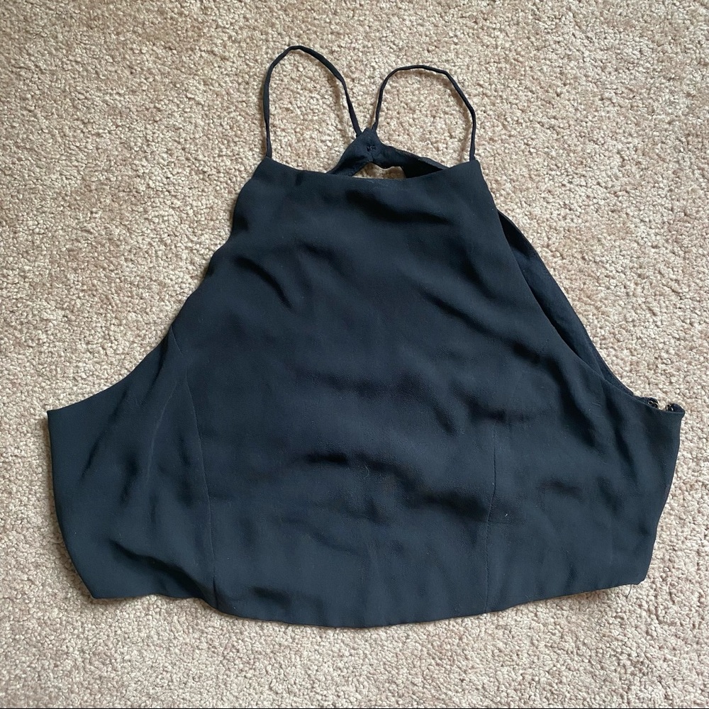 Lucca Couture Thin Strap Black Halter Top NWOT